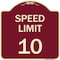 Signmission Speed Reduction Speed Limit 10 Mph Heavy-Gauge Aluminum Architectural Sign, 18" x 18", BU-1818-22877 A-DES-BU-1818-22877 - alternate 1